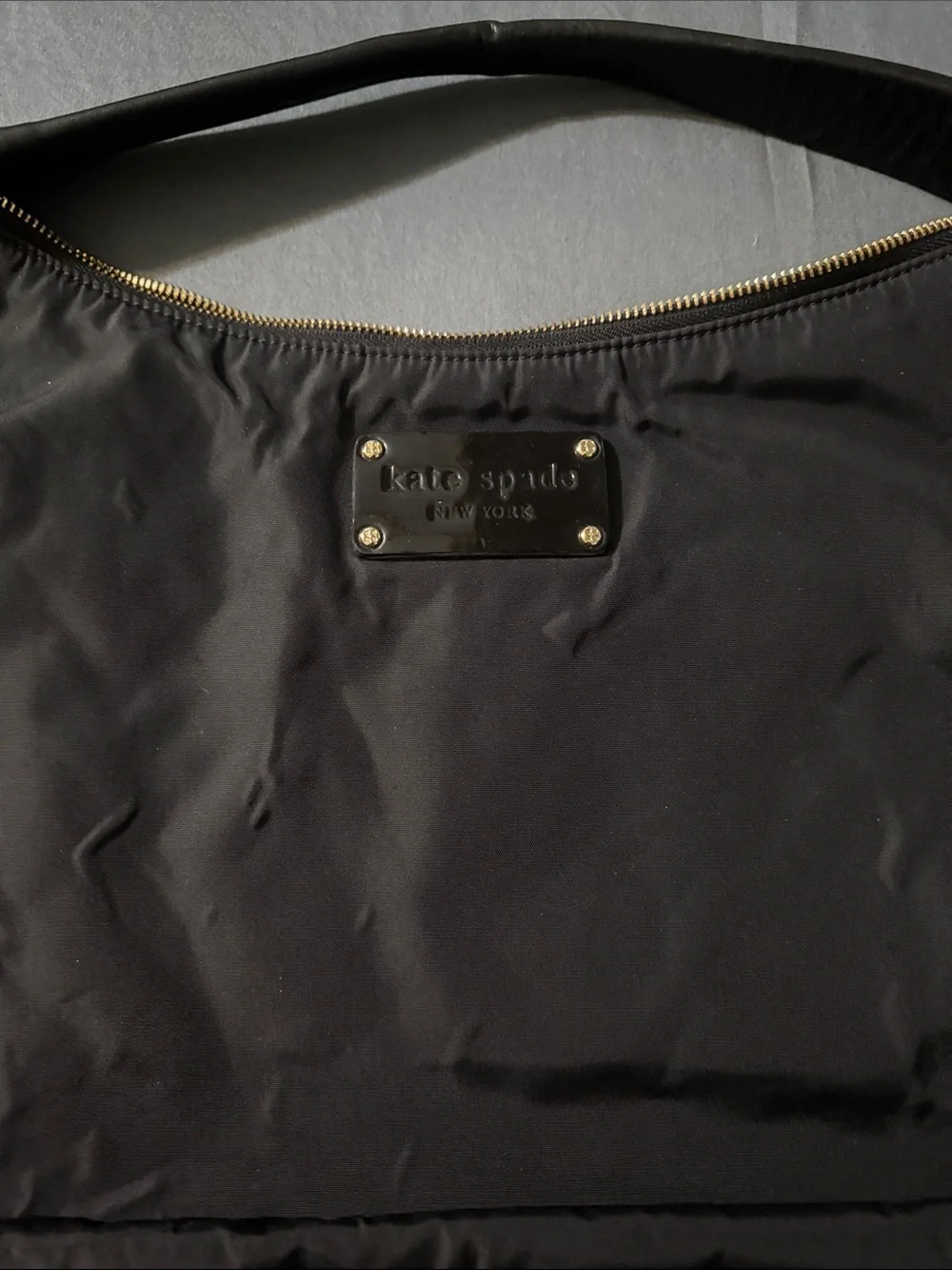 kate spade Black Nylon Shoulder Bag with Zip Wallet Set